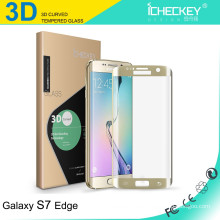 2016 Nuevo! El teléfono móvil 9H ultra claro 0.26mm / el teléfono celular moderó al guardia de cristal de la pantalla para el protector del borde de la galaxia s7 de Samsung